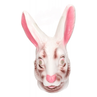Konijnen of paashaas verkleedmasker   dierenmasker   plastic   volwassenen