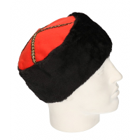 Kozakken verkleed hoed/muts   rood/zwart   voor volwassenen   Carnaval hoeden