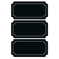 Krijtbord etiketten/stickers   18x stuks   rechthoekig   herschrijfbaar   Keuken labels