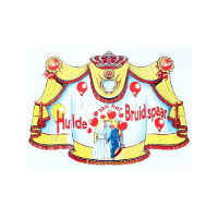 Kroonschild hulde aan het bruidspaar   47 x 34 cm   karton   bruiloft versiering   huwelijk