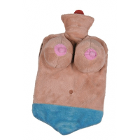 Kruik   sexy vrouw   met borsten en blauwe slip   1,5 liter   35 x 20 cm   warmwaterkruik