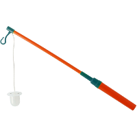 Lampionstokje   met LED lichtje   incl. Batterijen   40 cm   oranje