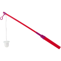Lampionstokje   met LED lichtje   incl. Batterijen   40 cm   rood