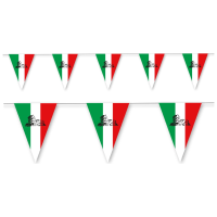 Landen thema versiering Italie vlaggenlijn   3,5 meter   papier   vlaggetjes