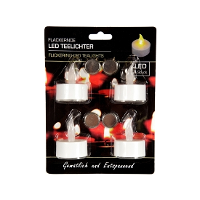 Led theelichtjes   4x stuks   waxinelichtjes / lampjes