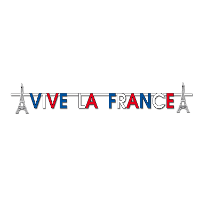 Letterslinger   viva la France   2 meter   Frankrijk   themafeest decoratie