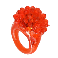 Lichtgevende Ring   LED   knipper   party   oranje/ rood   incl batterijen