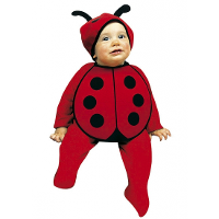Lieveheersbeestje verkleed set   baby   verkleedkleding   slabbetje en muts   1 2 jaar