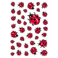 Lieveheersbeestjes hobby stickers   111x stuks   kinderstickers   stickervellen