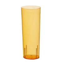 Longdrink glazen   10x stuks   oranje   kunststof   300 ml   drinkglazen   plastic glazen