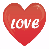 Love rood hartje sticker   10x   10x10 cm   Rood op wit   Valentijn thema   Wijnfles cadeau etiket