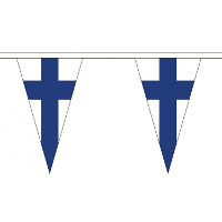 Luxe blauw met witte Finland vlaggenlijn 5 meter   landen accessoire   WK/EK