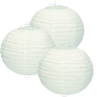 Luxe bol feest lampion   3x   ijsblauw   dia 25 cm   papier