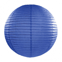 Luxe bol feest lampion   donkerblauw   dia 50 cm   papier