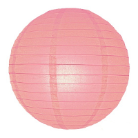 Luxe bol feest lampion   lichtroze   dia 25 cm   papier