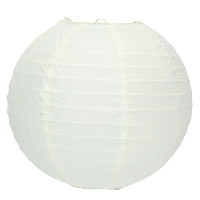 Luxe bol feest lampion   wit   dia 25 cm   papier