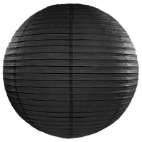 Luxe bol feest lampion   zwart   dia 50 cm   papier