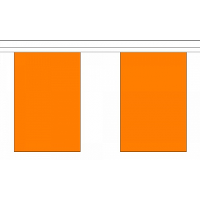 Merkloos Luxe oranje koningsdag/ek/wk supporters vlaggenlijn 9 meter van stof