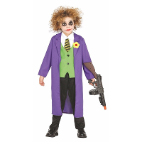 Luxe paarse horror clown the Joker verkleedkostuum   outfit   kinderen   halloween