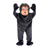 Luxe pluche aap kostuum   mascotte   donkerbruin   3 delig