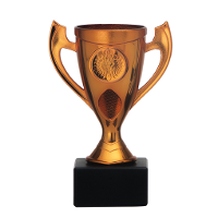 Luxe trofee/beker   brons   oren   kunststof   14 x 9 cm