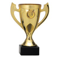 Luxe trofee/beker   goud   oren   metaal   18 x 9 cm