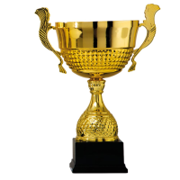 Luxe trofee/bokaal   goud   oren   metaal   36 x 18 cm
