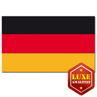 Luxe vlag Duitsland met wapen   100 x 150 cm   polyester   met ringen   landen