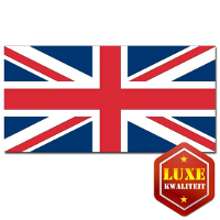 Merkloos Luxe vlag Great Brittain/uk met wapen   100 x 150 cm   polyester   met ringen   landen