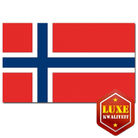 Luxe vlag Noorwegen met wapen   100 x 150 cm   polyester   met ringen   landen