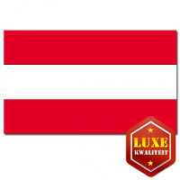 Merkloos Luxe vlag Oostenrijk met wapen   100 x 150 cm   polyester   met ringen   landen