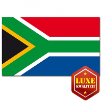 Luxe vlag Zuid Afrika met wapen   100 x 150 cm   polyester   met ringen   landen