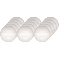 Luxe witte bol lampionnen   15x stuks   dia 25 cm   Bruiloft, verjaardag, party feestartikelen