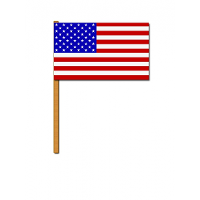 Luxe zwaaivlag Amerika   USA   op stok   30 x 45 cm   landen versiering