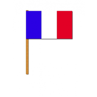Luxe zwaaivlag Frankrijk   30 x 45 cm   op stok   landen versiering