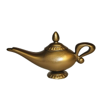 Magische lamp verkleed accessoire   goud   kunststof   1001 nacht/Arabisch feest thema