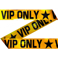 Markeerlint VIP only   metallic goud   15 meter   afzetlint   Hollywood thema   versiering