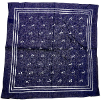 Matroos/kapitein/piraten zakdoek   blauw   met ankers patroon   55 x 55 cm