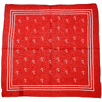 Matroos/kapitein/piraten zakdoek   rood   met ankers patroon   55 x 55 cm