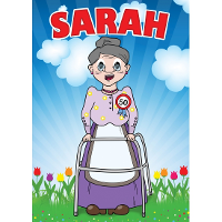 Mega poster Sarah 50 jaar feestartikelen versiering