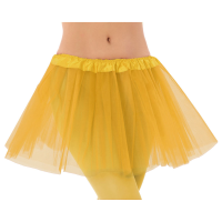Meisjes verkleed rokje/tutu   tule stof met elastiek   geel   one size
