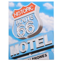 Metalen wandplaat Route 66
