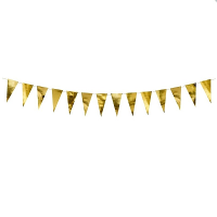 Metallic gouden vlaggenlijn 2 meter