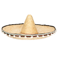 Mexicaanse sombrero hoed   60 cm   stro   volwassenen   verkleed hoeden   Carnaval