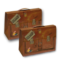 Miko cadeauverpakking schooltas   2x   6 x 19 x 14 cm   karton   kadodoos   geslaagd cadeau