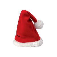 Mini kerstmuts   rood   12 x 20 cm   polyester  ? Voor knuffels/poppen