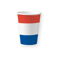Nederland Bekertjes   10x stuks   200 ml   Holland vlag wegwerpbekers   NL thema