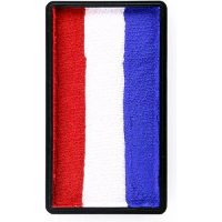 Nederlandse vlag schmink splitcake   rood/wit/blauw   koningsdag accessoires   holland