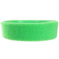 Neon groen hoofd zweetband   voor volwassenen   haarband   fluor   carnaval verkleed   sport