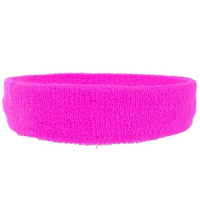 Neon roze hoofd zweetband   voor volwassenen   haarband   fluor   carnaval verkleed   sport